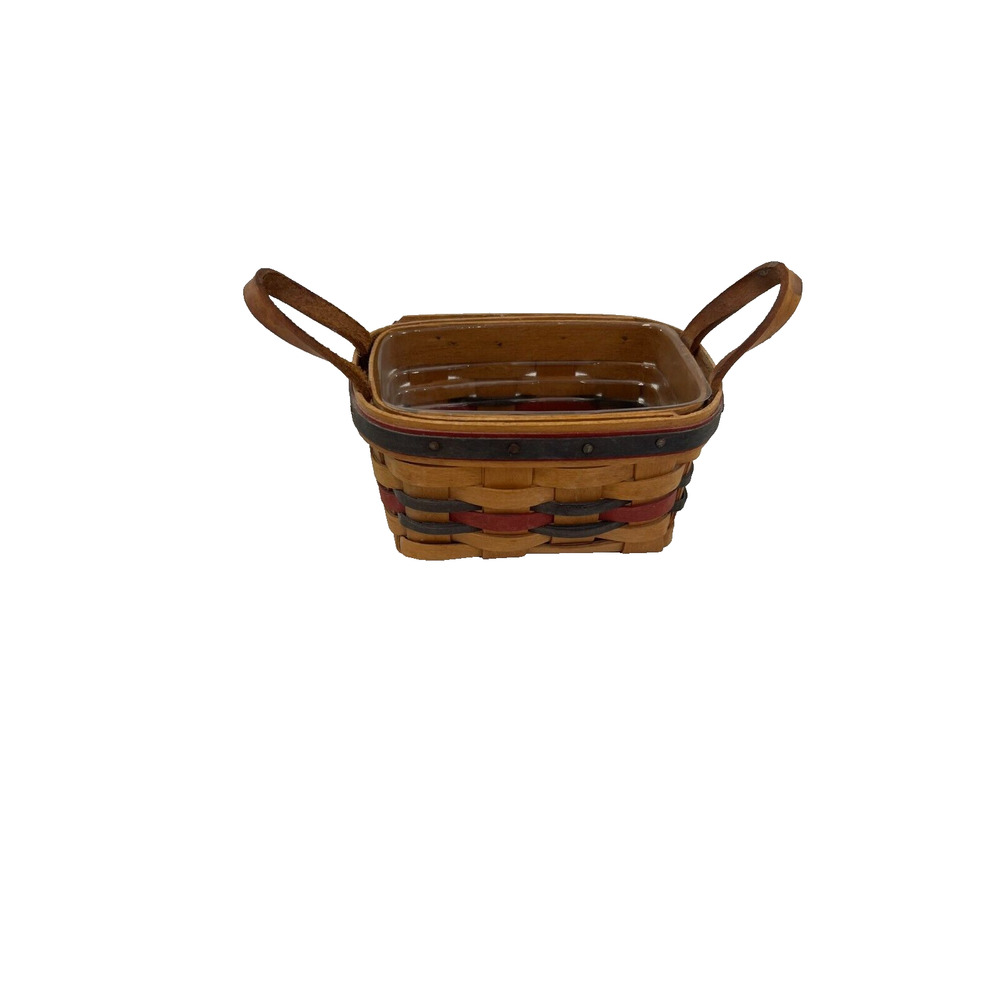 1993 Longaberger All Star Trio Basket w/Protector 5.75"L x 3.75"W x 3"H